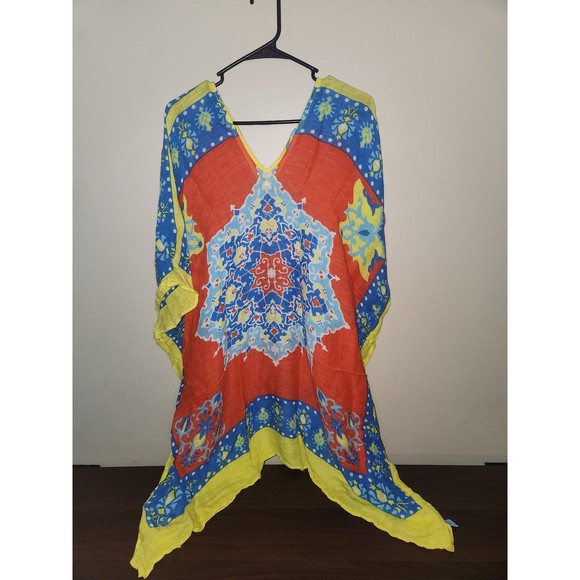J. McLaughlin SWIMSUIT COVER UP  Colorful DRESS M/L - Picture 1 of 3